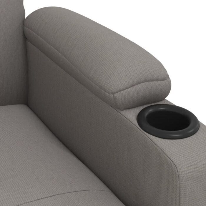 Fauteuil inclinable électrique Taupe Tissu – Image 6