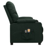 Fauteuil électrique de massage Vert foncé Tissu – Image 3