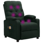 Fauteuil électrique de massage Vert foncé Tissu – Image 6