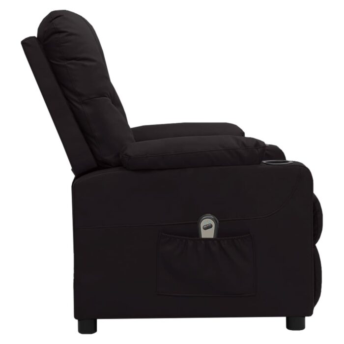 Fauteuil inclinable électrique Noir Similicuir – Image 3