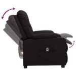 Fauteuil inclinable électrique Noir Similicuir – Image 5
