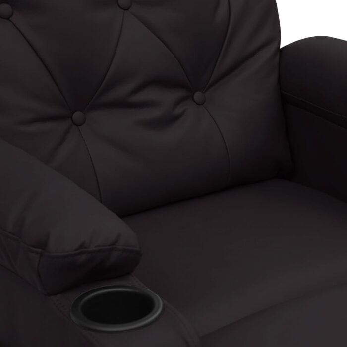Fauteuil inclinable électrique Noir Similicuir – Image 6