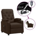 Fauteuil inclinable électrique Marron Similicuir