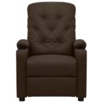 Fauteuil inclinable électrique Marron Similicuir – Image 2