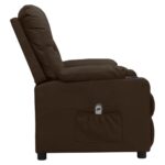 Fauteuil inclinable électrique Marron Similicuir – Image 3