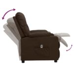 Fauteuil inclinable électrique Marron Similicuir – Image 5