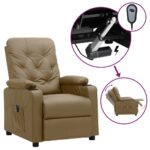 Fauteuil inclinable électrique Cappuccino Similicuir