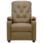 Fauteuil inclinable électrique Cappuccino Similicuir – Image 2