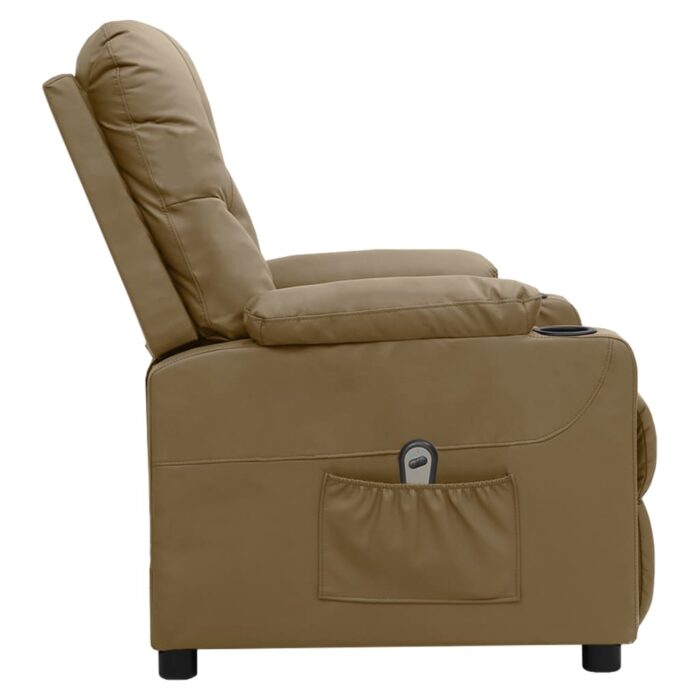 Fauteuil inclinable électrique Cappuccino Similicuir – Image 3