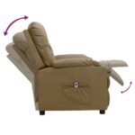 Fauteuil inclinable électrique Cappuccino Similicuir – Image 5
