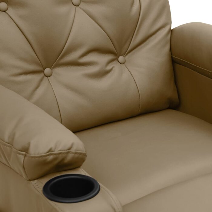 Fauteuil inclinable électrique Cappuccino Similicuir – Image 6