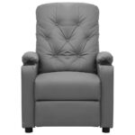 Fauteuil inclinable électrique Gris Similicuir – Image 2