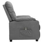 Fauteuil inclinable électrique Gris Similicuir – Image 3