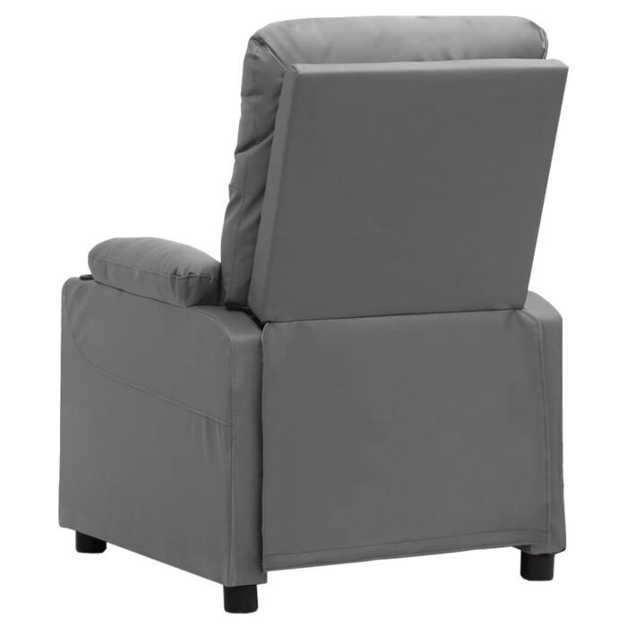 Fauteuil inclinable électrique Gris Similicuir – Image 4