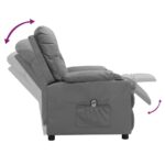 Fauteuil inclinable électrique Gris Similicuir – Image 5