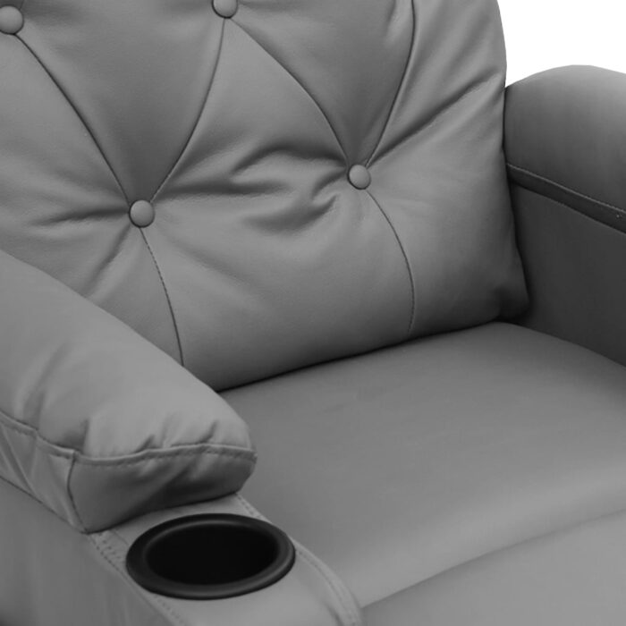 Fauteuil inclinable électrique Gris Similicuir – Image 6
