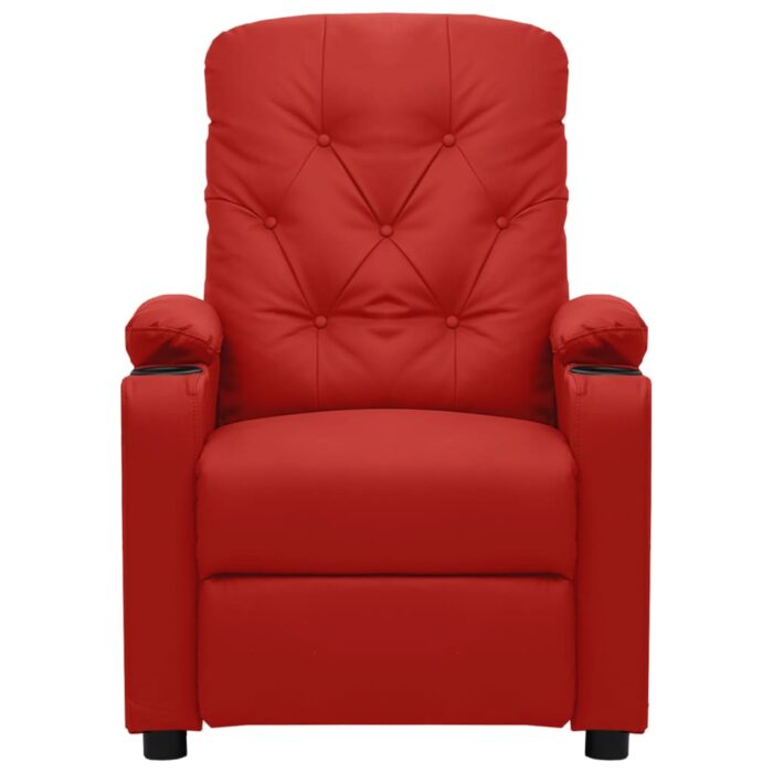 Fauteuil inclinable électrique Rouge bordeaux Similicuir – Image 2