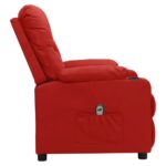 Fauteuil inclinable électrique Rouge bordeaux Similicuir – Image 3