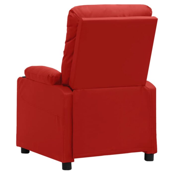 Fauteuil inclinable électrique Rouge bordeaux Similicuir – Image 4