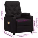Fauteuil électrique de massage Noir Similicuir – Image 12