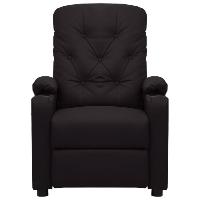 Fauteuil électrique de massage Noir Similicuir – Image 2