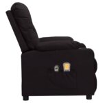 Fauteuil électrique de massage Noir Similicuir – Image 3