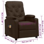 Fauteuil de massage électrique Marron Similicuir – Image 12