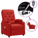 Fauteuil de massage électrique Rouge bordeaux Similicuir