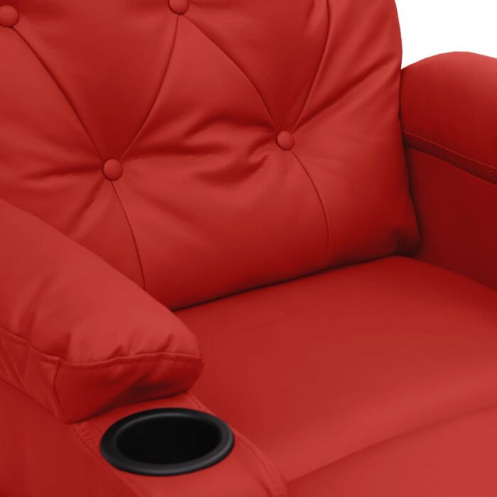 Fauteuil de massage électrique Rouge bordeaux Similicuir – Image 7