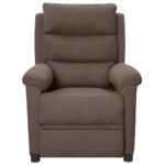 Fauteuil inclinable électrique Taupe Tissu – Image 2
