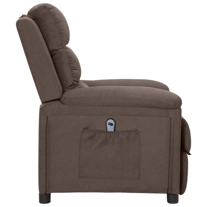 Fauteuil inclinable électrique Taupe Tissu – Image 3