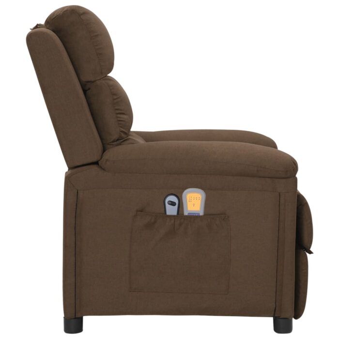Fauteuil électrique de massage Marron Tissu – Image 3