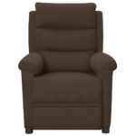 Fauteuil électrique de massage Marron foncé Tissu – Image 2