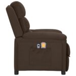 Fauteuil électrique de massage Marron foncé Tissu – Image 3