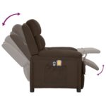 Fauteuil électrique de massage Marron foncé Tissu – Image 7