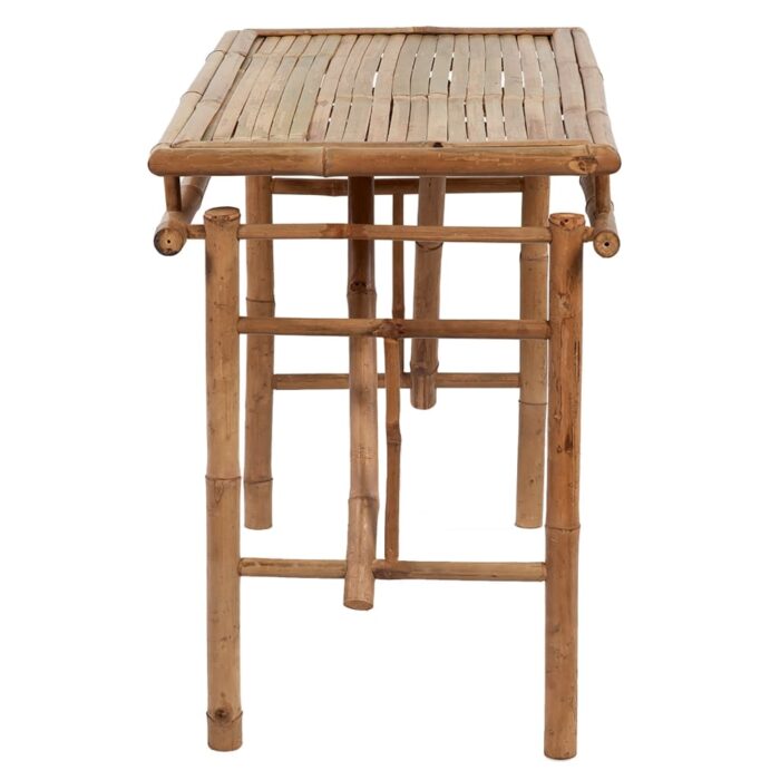 Table de jardin pliable 115x50x75 cm Bambou – Image 2