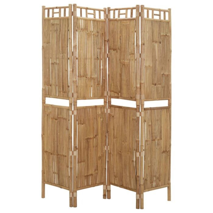 Cloison de séparation 4 panneaux Bambou 160x180 cm – Image 2