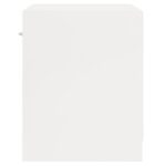 Tables de chevet 2 pcs avec tiroir Blanc brillant – Image 7