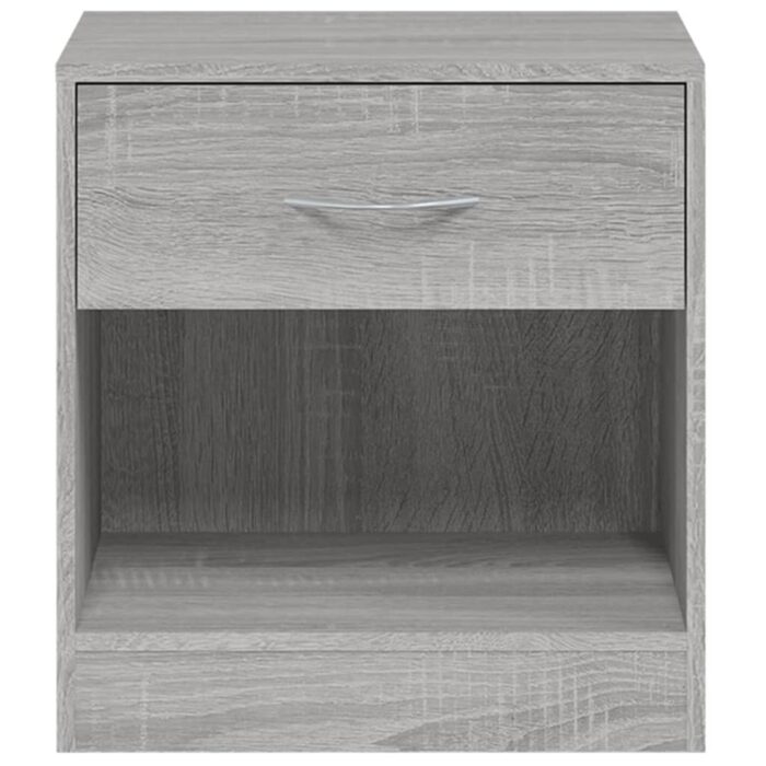 Tables de chevet 2 pcs avec tiroir Sonoma gris – Image 6
