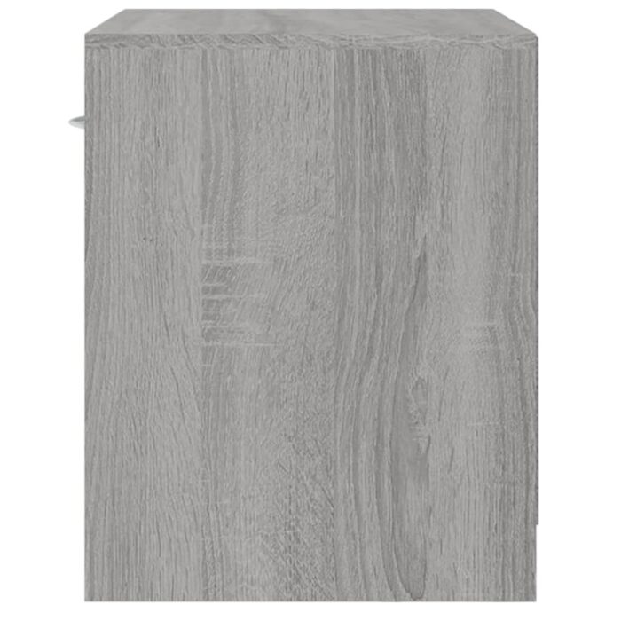 Tables de chevet 2 pcs avec tiroir Sonoma gris – Image 7