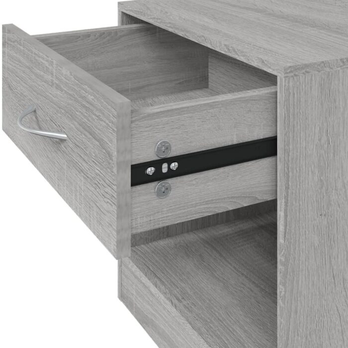 Tables de chevet 2 pcs avec tiroir Sonoma gris – Image 8