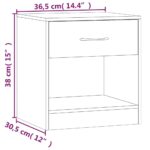 Tables de chevet 2 pcs avec tiroir Chêne marron – Image 10