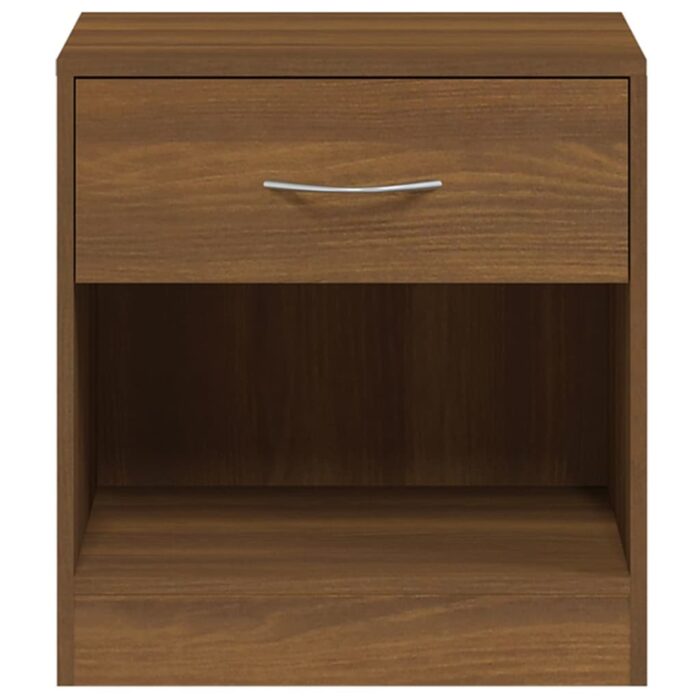 Tables de chevet 2 pcs avec tiroir Chêne marron – Image 6