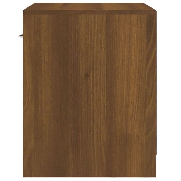 Tables de chevet 2 pcs avec tiroir Chêne marron – Image 7