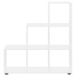 Bibliothèque escalier Blanc brillant 107 cm Bois d'ingénierie – Image 2