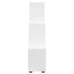 Bibliothèque escalier Blanc brillant 107 cm Bois d'ingénierie – Image 3