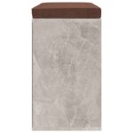 Banc à chaussures Gris béton 103x30x48 cm Bois d'ingénierie – Image 3