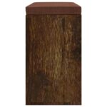 Banc à chaussures Chêne fumé 103x30x48 cm Bois d'ingénierie – Image 3
