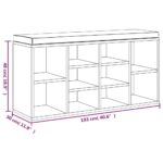 Banc à chaussures Chêne marron 103x30x48 cm Bois d'ingénierie – Image 5