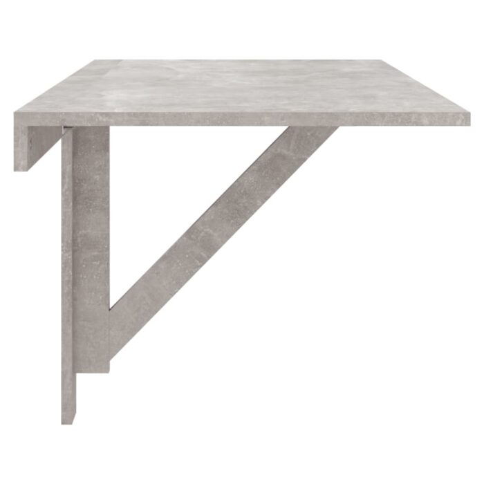 Table murale pliable Gris béton 100x60x56 cm Bois d'ingénierie – Image 2